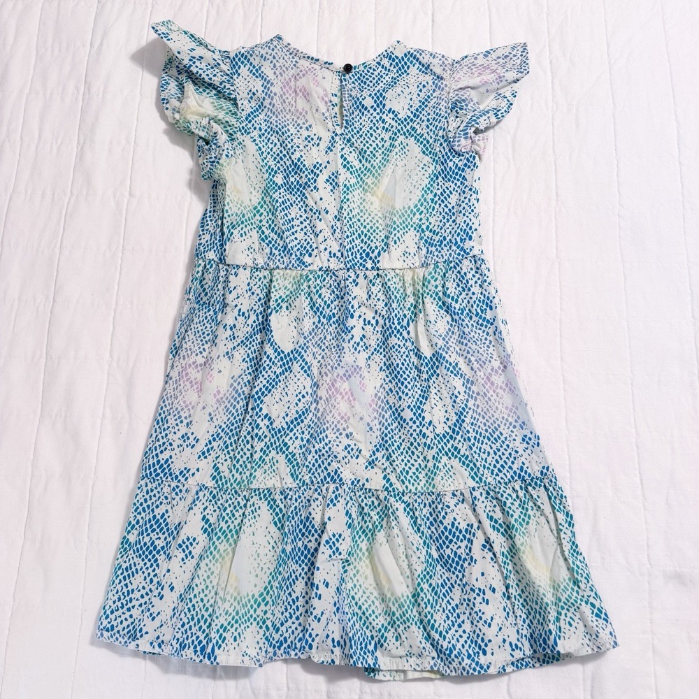 Wrangler Girls Dress LARGE Snake‎ Print Ruffle Sleeve Western Multicolored EUC - Picture 8 of 8